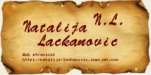 Natalija Lackanović vizit kartica